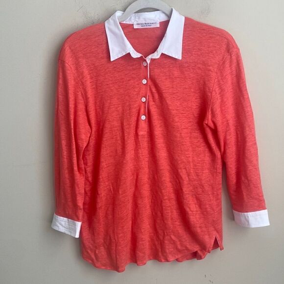 Amina Rubinacci Italian Linen Top 44 - Picture 1 of 7